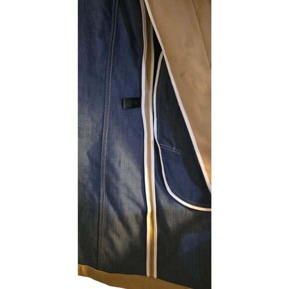 Express Women’s XS Très Petit (TP) Tan Khaki Trench Coat - Picture 5 of 9